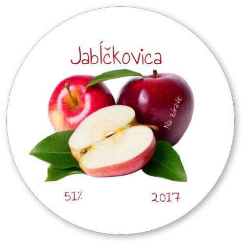 Nálepka kruhova na flašu pálenky
