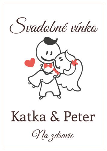čistá etiketa na víno pálenku