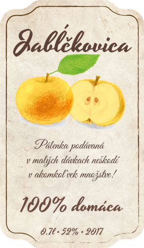 Palenka na svadbu etiketa samolepka 044m