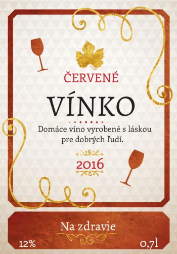 Svadobná etiketa na flašu víno 014