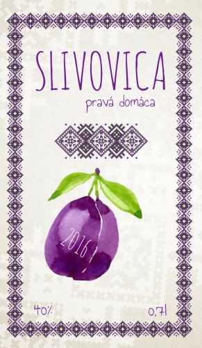 Samolepiaca etiketa na fľašu pálenky 010