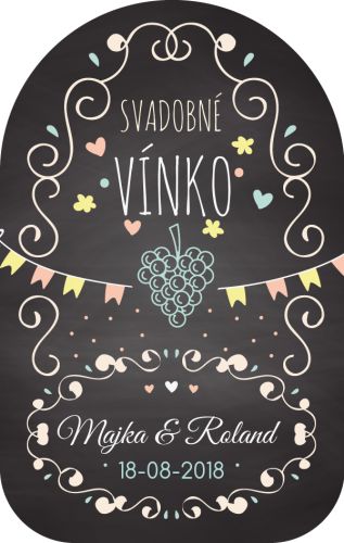 Samolepiaca etiketa na svadobné víno_036